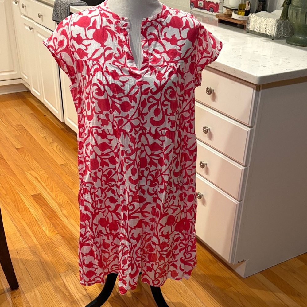 Roller Rabbit Pink and White Dress